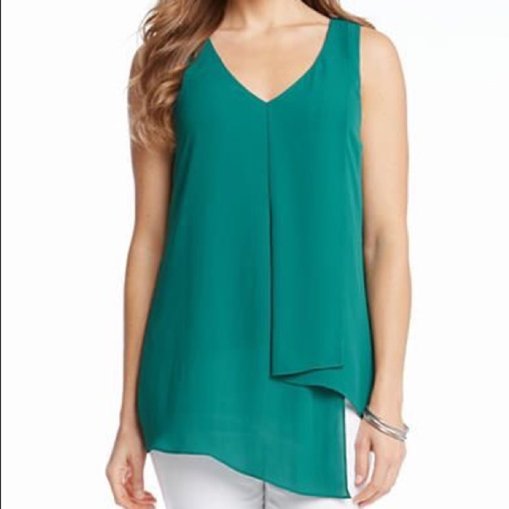 Karen Kane Asymmetric Drapey Blouse